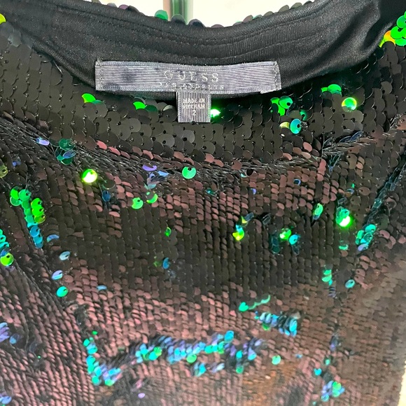 GUESS sequin off the shoulder mini dress - Picture 2 of 4